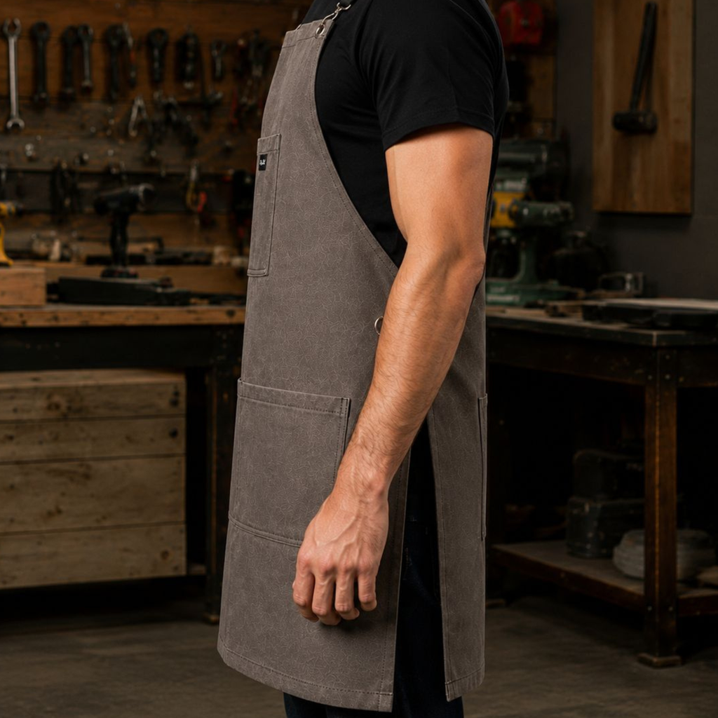4-Pocket Apron – Professional Grade Heavy Duty Work Apron with Adjustable Straps