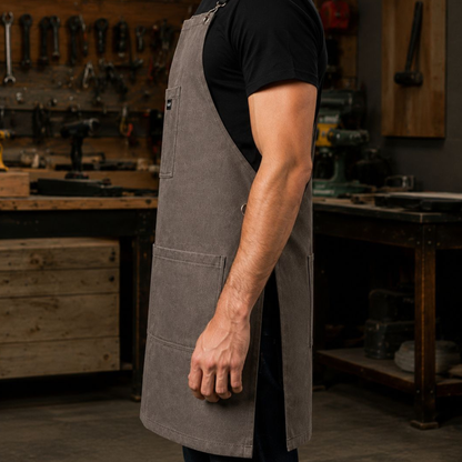 4-Pocket Apron – Professional Grade Heavy Duty Work Apron with Adjustable Straps