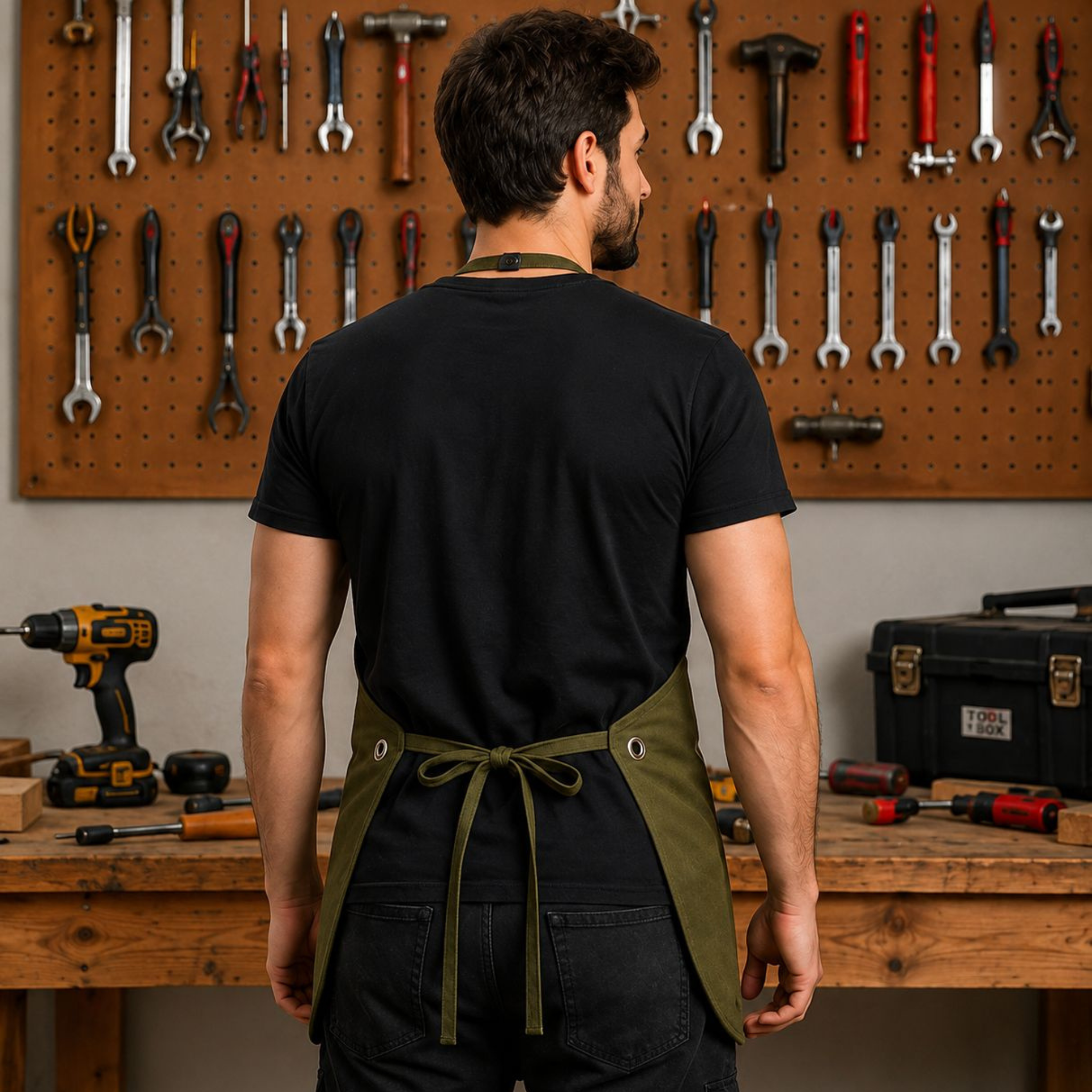 8 Pocket Apron – Professional Grade Heavy Duty Work Apron with Adjustable Straps