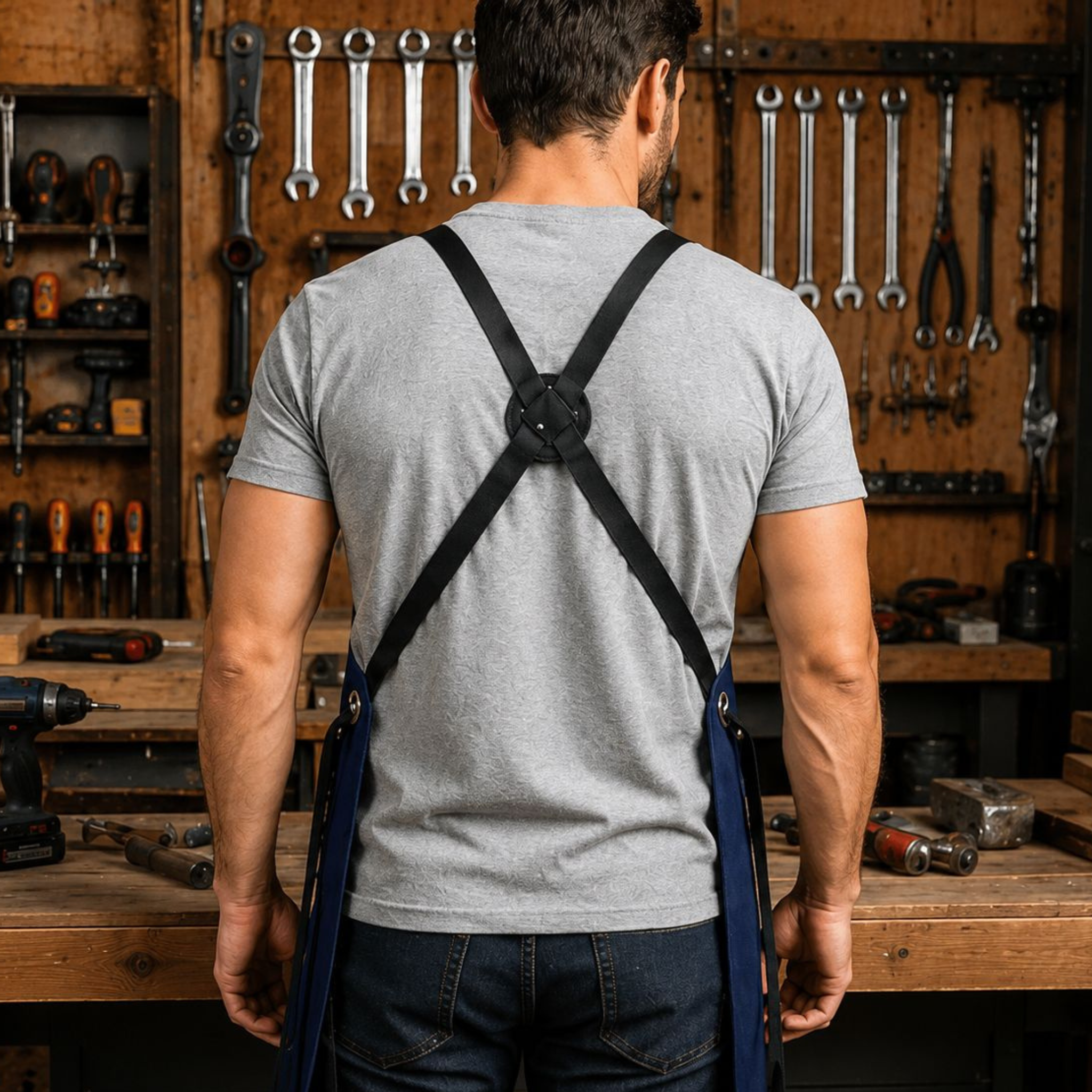 3-Pocket Apron – Professional Grade Heavy Duty Work Apron with Adjustable Straps