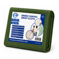 Heavy Duty Green Canvas Drop Cloth Painter Sheet – Thick & Absorbent Cover